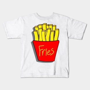 french fries on blue Kids T-Shirt